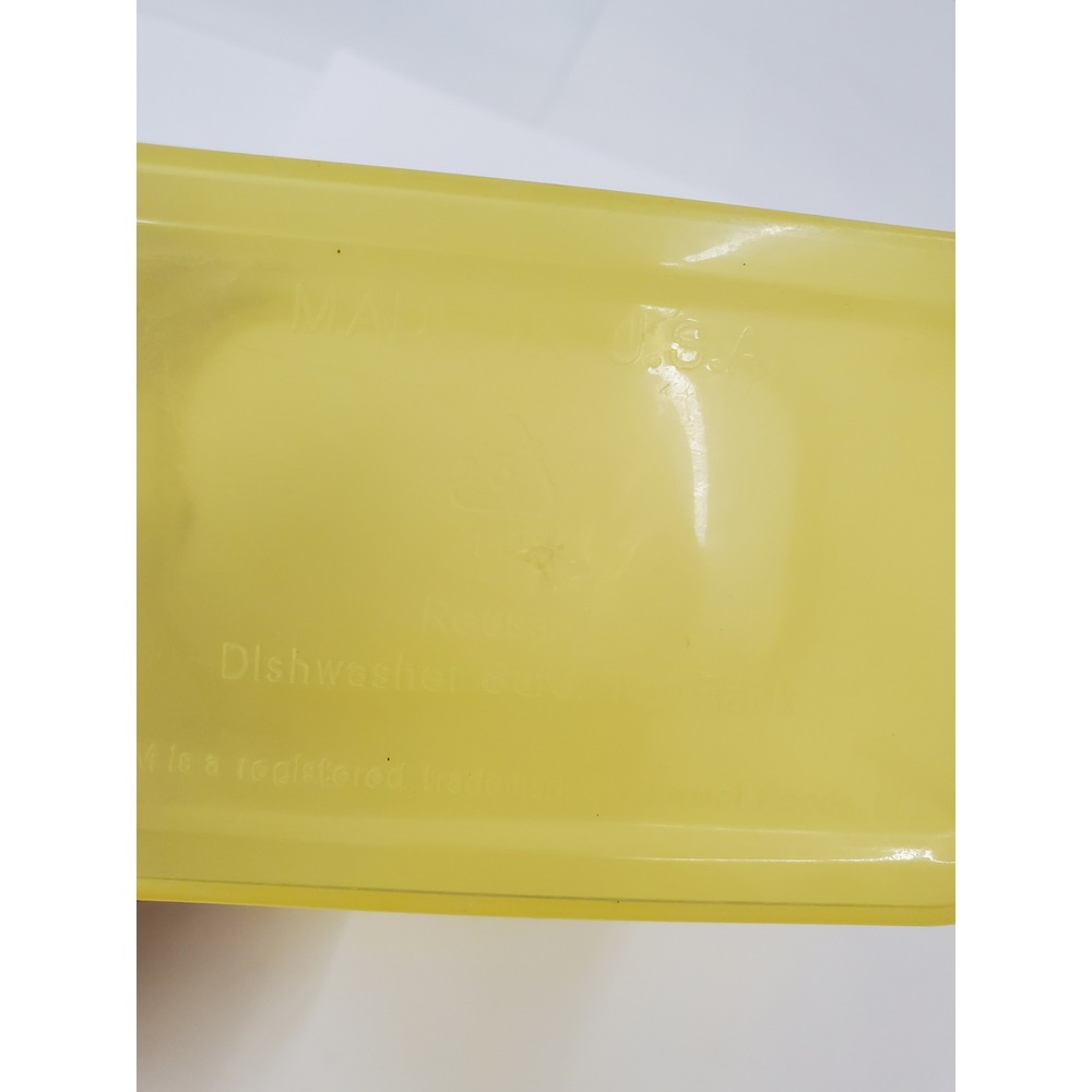 SPAM Brand Yellow Plastic Reusable Food Storage Container with Lid Made in USA - Picture 7 of 14